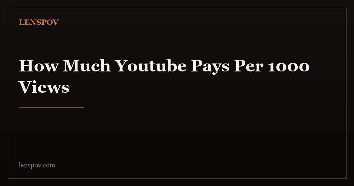 Creator reviewing YouTube revenue analytics showing earnings per 1,000 views